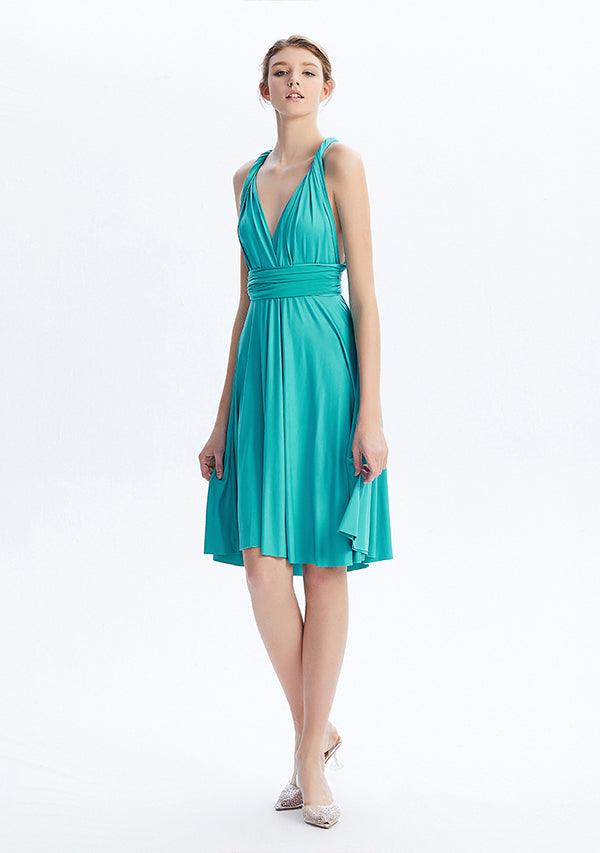 Turquoise Midi Convertible Infinity Dress