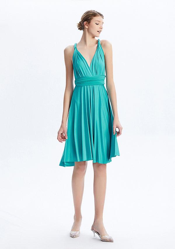 Turquoise Midi Convertible Infinity Dress