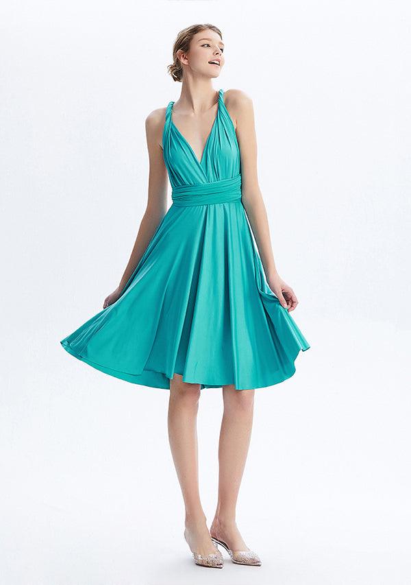 Turquoise Midi Convertible Infinity Dress