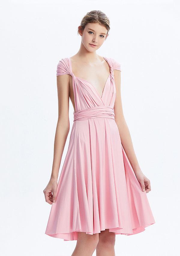 Blush Pink Midi Convertible Infinity Dress - INFIWING