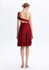 Burgundy Midi Convertible Infinity Dress - INFIWING