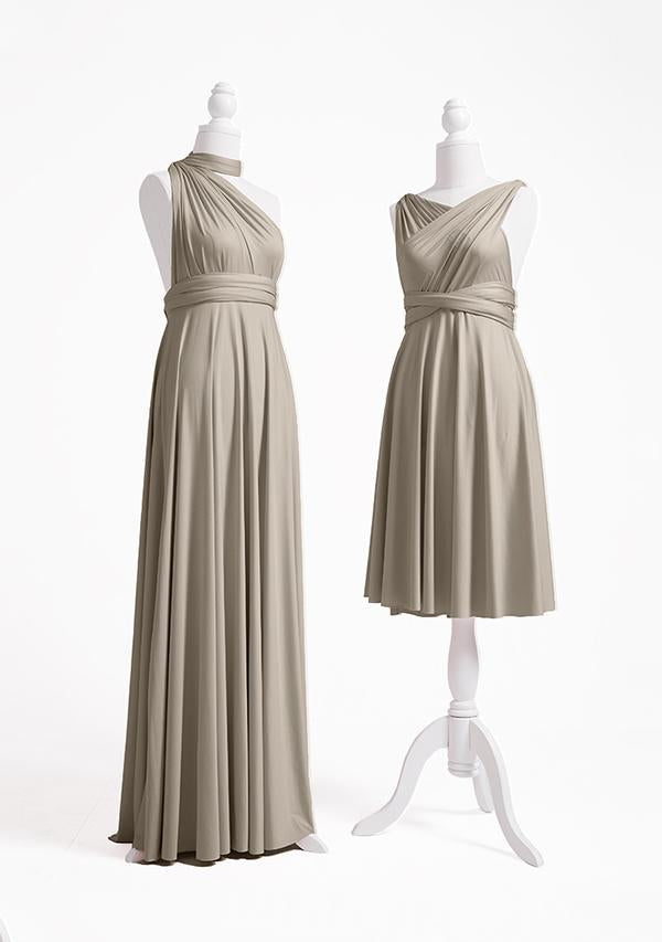 Taupe Multiway Convertible Infinity Dress