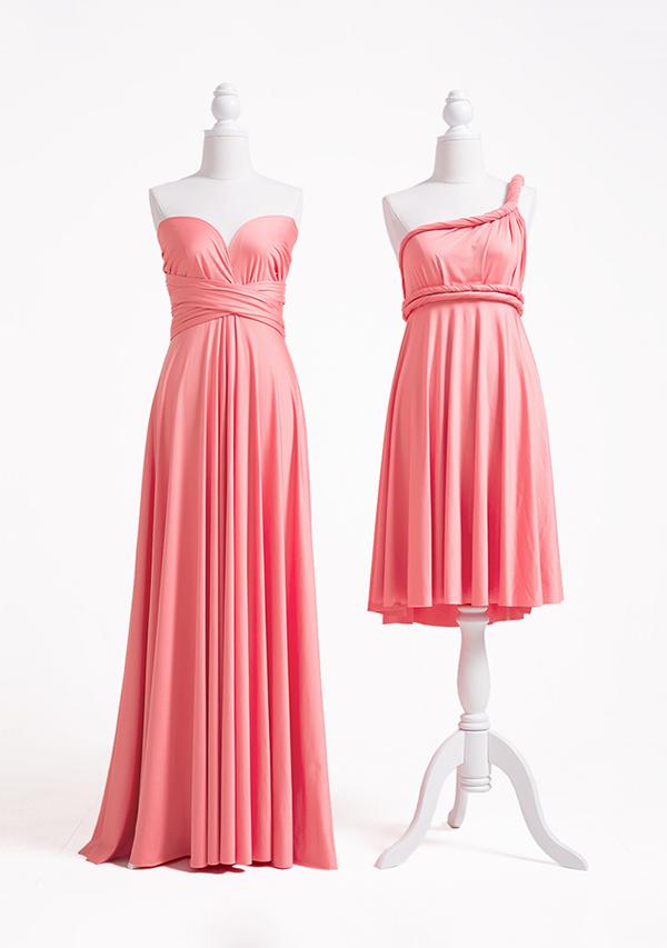 Coral Pink Multiway Infinity Dress