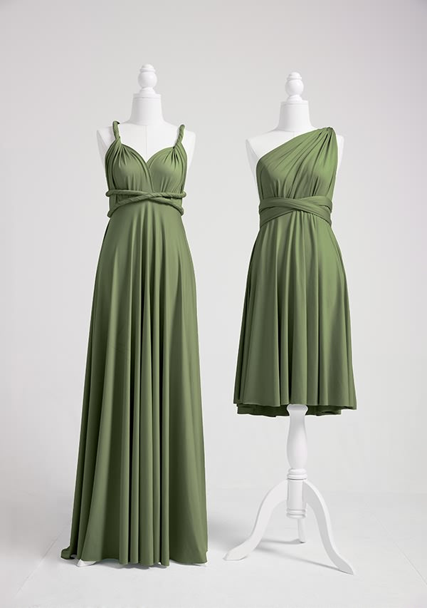 Olive Green Multiway Infinity Dress